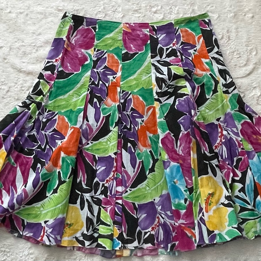 Ralph Lauren Multicolor Floral A-Line Skirt